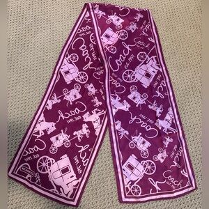 Coach Purple and Pink Scarf